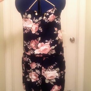 Floral Print Romper
